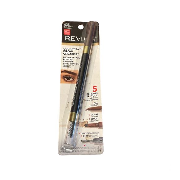 Revlon Other - Revlon Colorstay Brow Creator Micro Pencil Powder & Brush, 605 Soft Brown~New